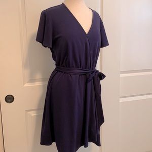 Draper James L Large Navy Wrap Dress